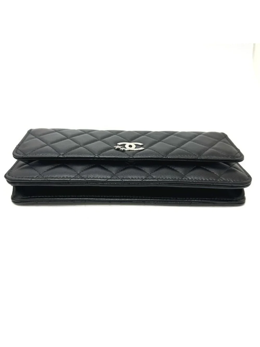 Chanel Shoulder Bag Star CC Logo Lambskin Black